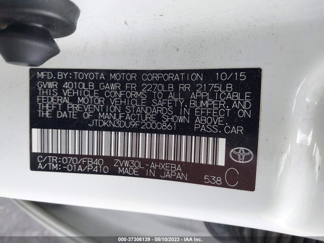 Toyota Prius Four 2015 JTDKN3DU9F2000861 Image 16