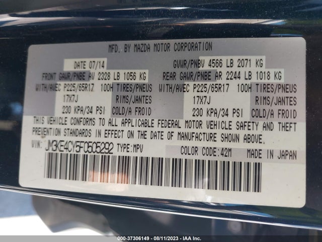 Mazda Cx-5 Touring 2015 JM3KE4CY5F0505292 Image 9