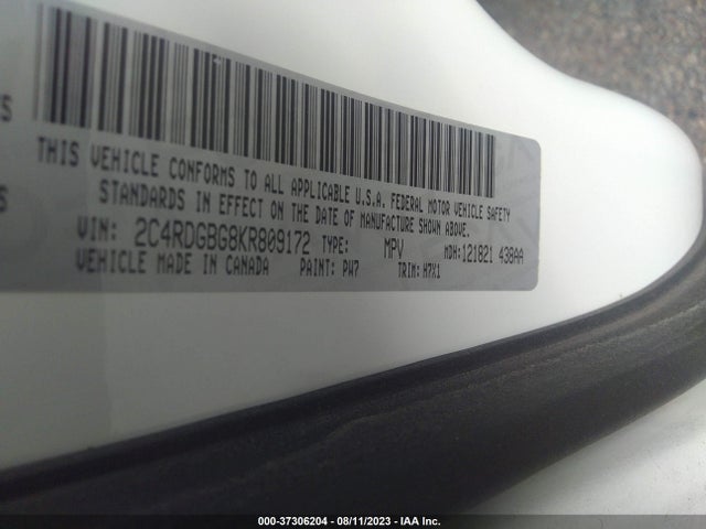 Dodge Grand Caravan Se 2019 2C4RDGBG8KR809172 Image 9