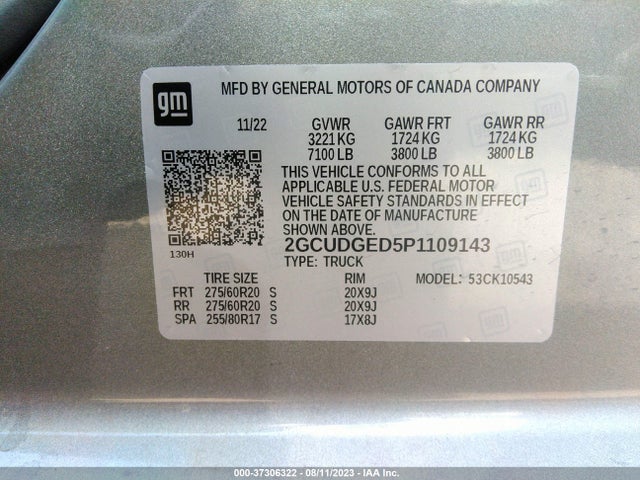 Chevrolet Silverado 1500 Ltz 2023 2GCUDGED5P1109143 Image 9