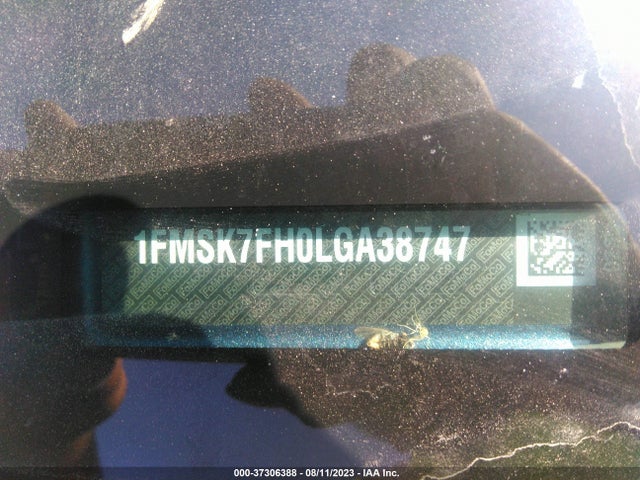 2020 FORD EXPLORER LIMITED VIN: 1FMSK7FH0LGA38747