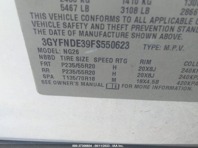 Cadillac Srx Premium Collection 2015 3GYFNDE39FS550623 Image 9