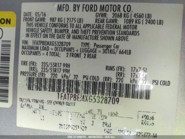 1FATP8EMXG5328709 Ford Mustang V6