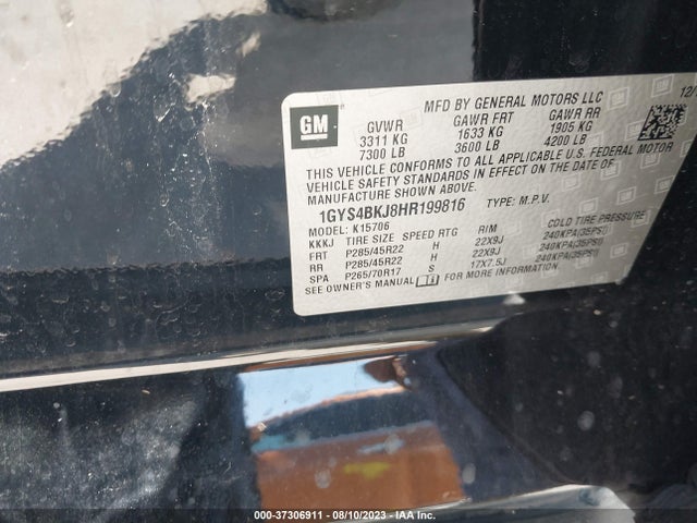 1GYS4BKJ8HR199816 Cadillac Escalade Luxury