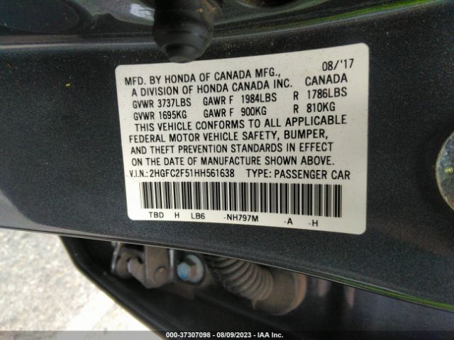 2HGFC2F51HH561638 Honda Civic Sedan Lx