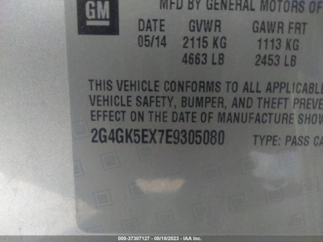2G4GK5EX7E9305080 Buick Regal