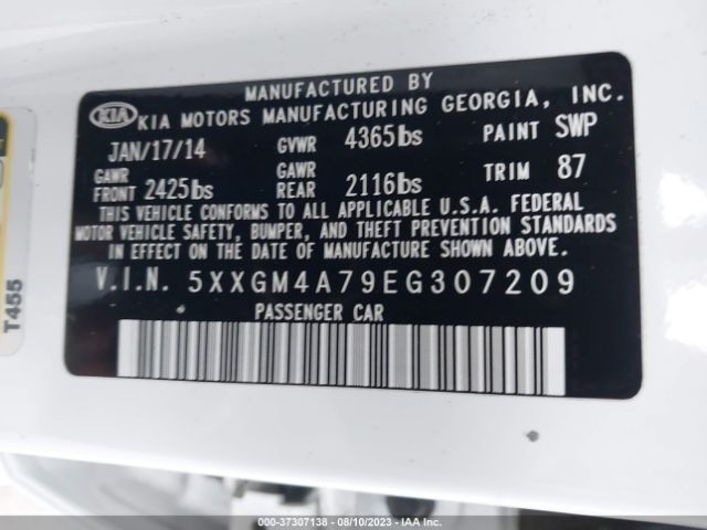 5XXGM4A79EG307209 KIA Optima Lx