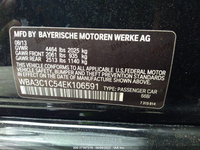 WBA3C1C54EK106591 BMW 3 Series 328i
