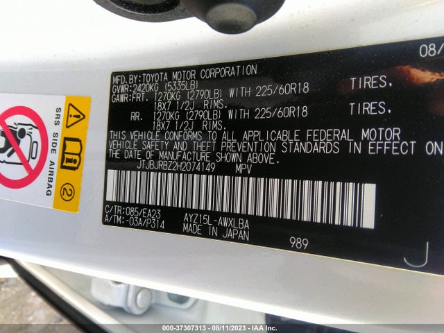 JTJBJRBZ2H2074149 Lexus Nx Nx 300h