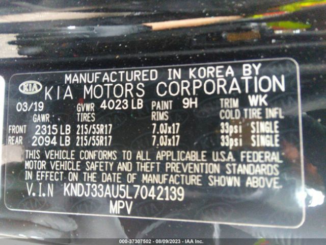 KNDJ33AU5L7042139 KIA SOUL EX