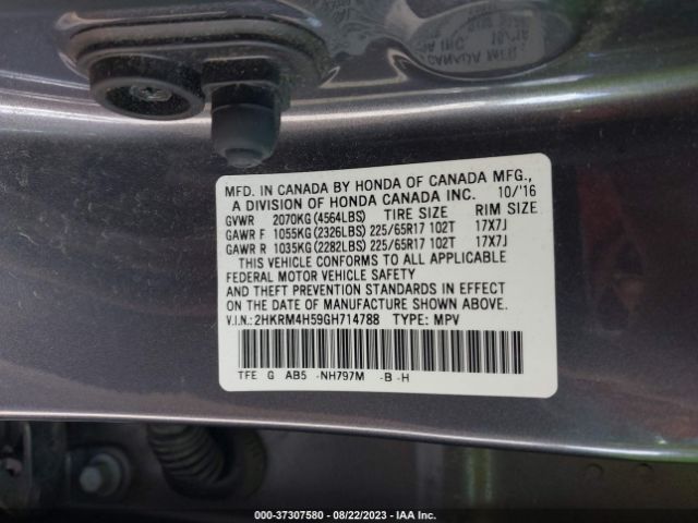 2HKRM4H59GH714788 Honda CR-V EX
