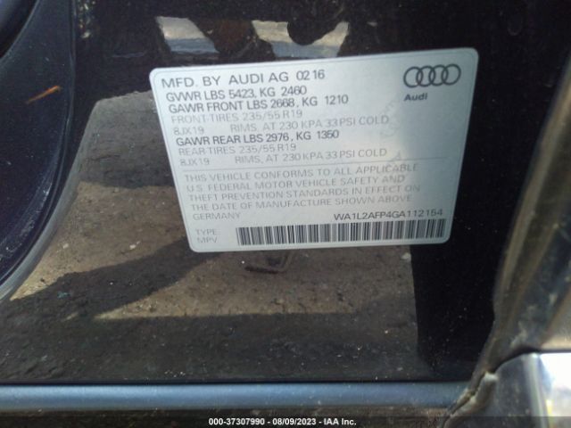 2016 AUDI Q5 WA1L2AFP4GA112154 Photo 8