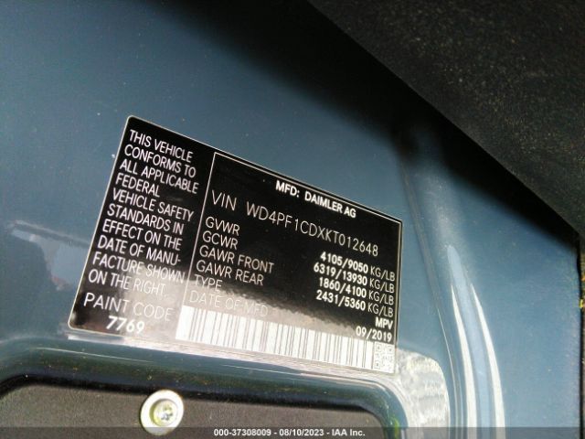 WD4PF1CDXKT012648 Mercedes-Benz SPRINTER VAN