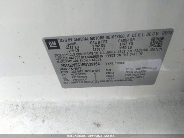 3GTU2VEC1EG139164 GMC Sierra 1500 Slt