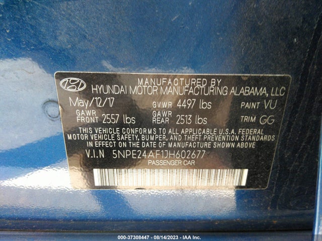 Hyundai SONATA SE 2018 5NPE24AF1JH602677 Image 9