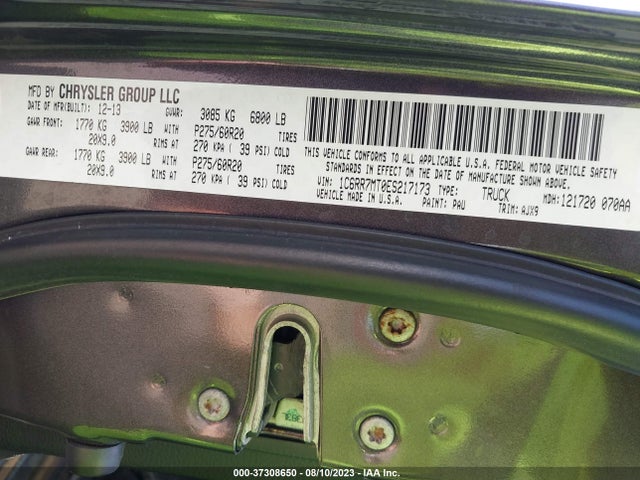 1C6RR7MT0ES217173 RAM 1500 Sport