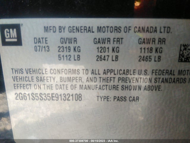 2G61S5S35E9132108 Cadillac Xts Platinum
