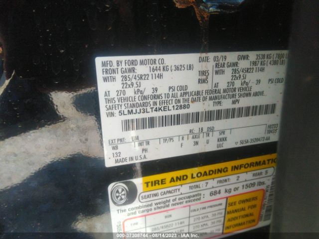 5LMJJ3LT4KEL12880 Lincoln Navigator L Reserve