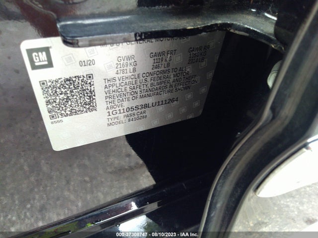 Chevrolet Impala Premier 2020 1G1105S38LU111264 Image 9