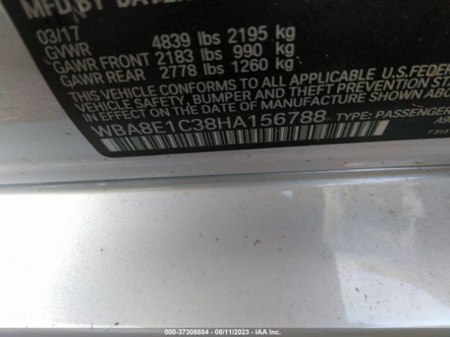 WBA8E1C38HA156788 BMW 3 Series 330e Iperformance