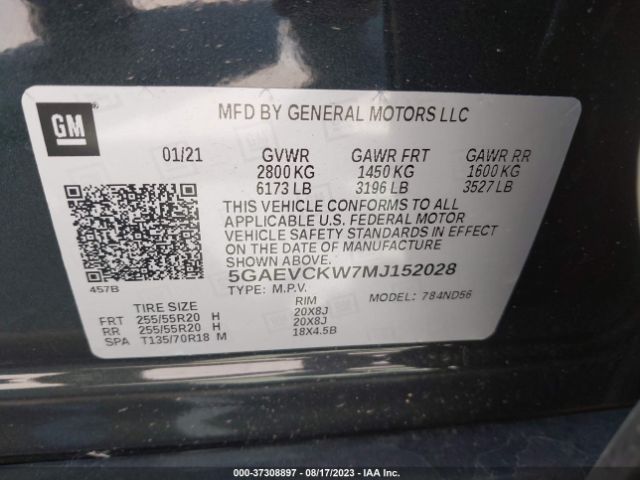 5GAEVCKW7MJ152028 Buick Enclave Avenir