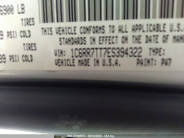 RAM 1500 Big Horn 2014 1C6RR7TT7ES394322 Image 9