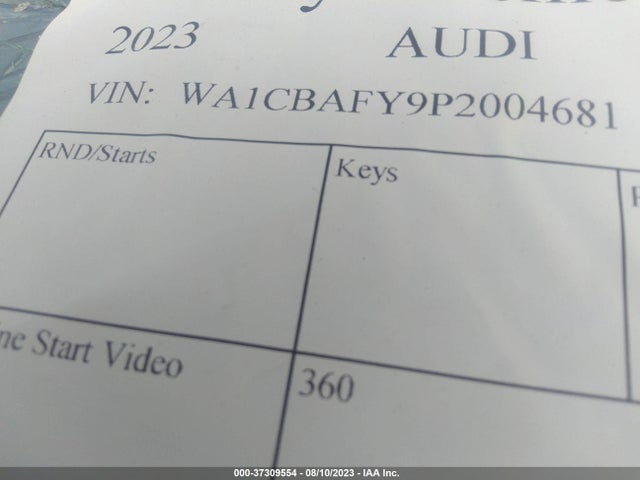 2023 AUDI Q5 PRESTIGE 40 TFSI QUATTRO S TRONIC VIN: WA1CBAFY9P2004681