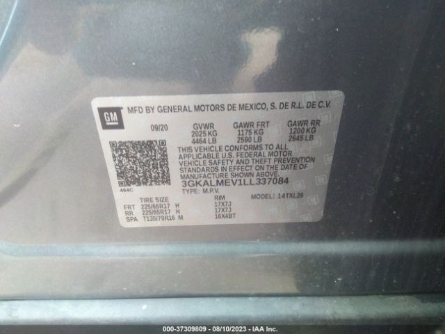 3GKALMEV1LL337084 GMC Terrain Sle