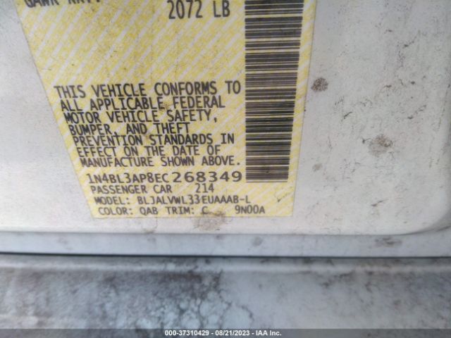 1N4BL3AP8EC268349 Nissan Altima 3.5 Sl