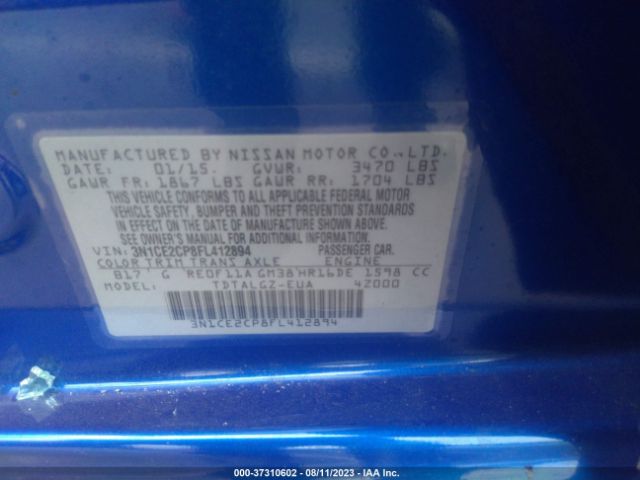 3N1CE2CP8FL412894 Nissan Versa Note Sr
