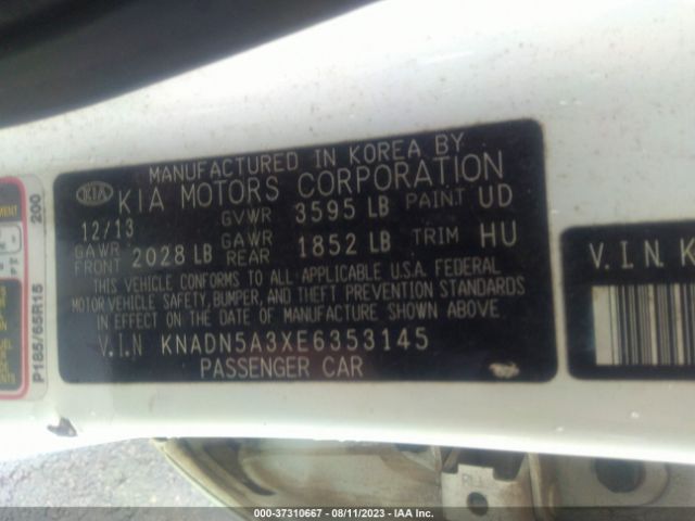 KNADN5A3XE6353145 KIA RIO EX