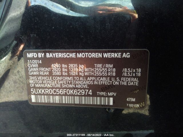 5UXKR0C56F0K62974 BMW X5 Xdrive35i