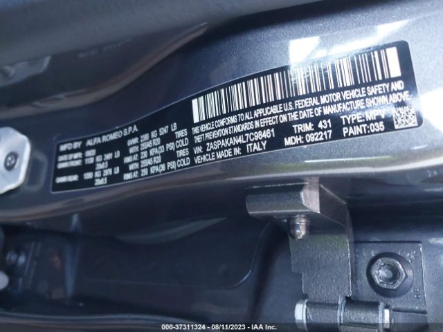 2020 ALFA ROMEO STELVIO ZASPAKAN4L7C98461 Photo 8