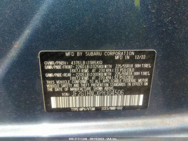 JF2GTHNCXPH304506 Subaru Crosstrek Limited