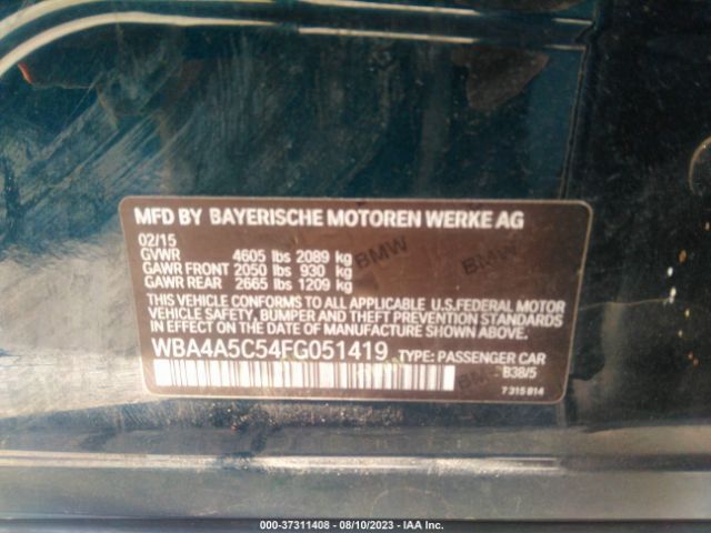 WBA4A5C54FG051419 BMW 4 Series 428i