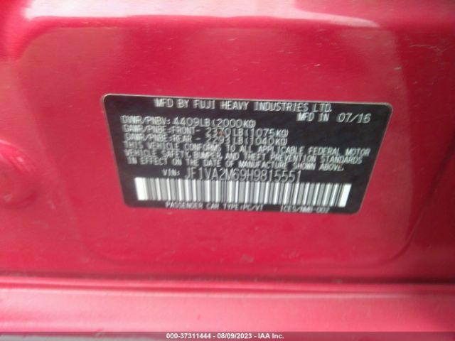 JF1VA2M69H9815551 Subaru Wrx Sti