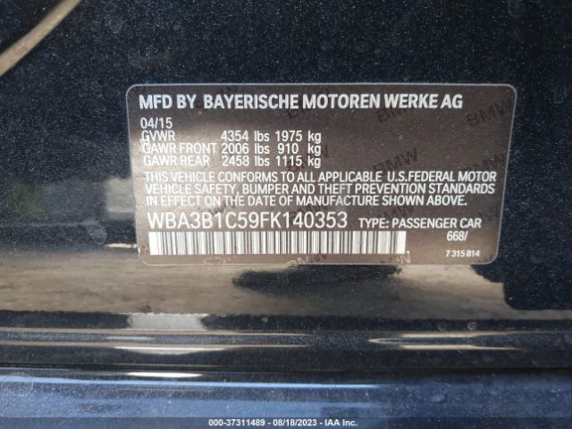 WBA3B1C59FK140353 BMW 3 Series 320i