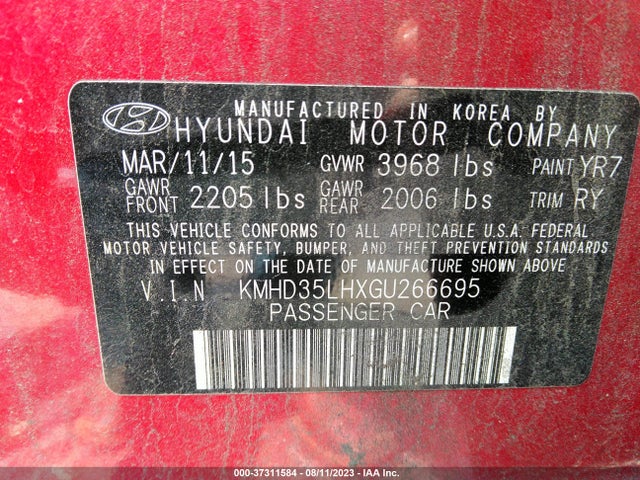 Hyundai ELANTRA GT 2016 KMHD35LHXGU266695 Image 9