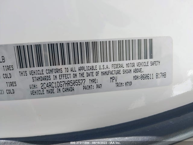 2C4RC1DG7HR505577 Chrysler Pacifica Touring