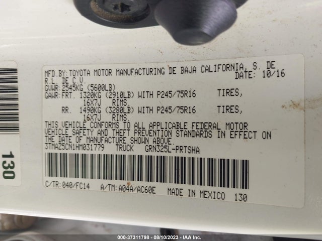 Toyota Tacoma Sr5 2017 3TMAZ5CN1HM031779 Image 15