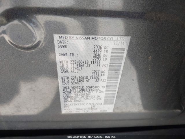 5N1AT2MT1FC788284 Nissan Rogue Sl