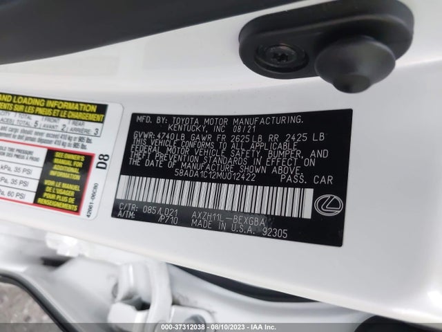 58ADA1C12MU012422 Lexus ES