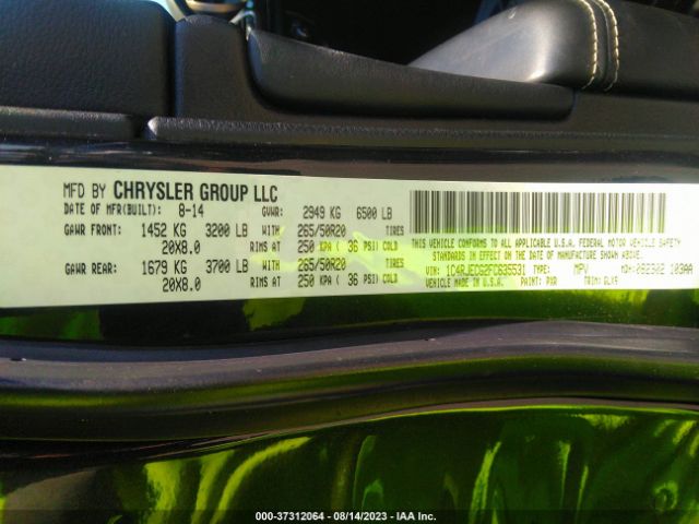 1C4RJECG2FC635531 Jeep Grand Cherokee Overland