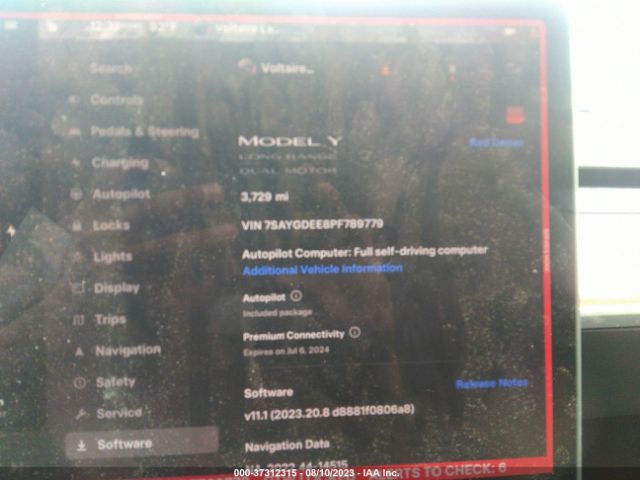 7SAYGDEE8PF789779 Tesla Model Y Long Range