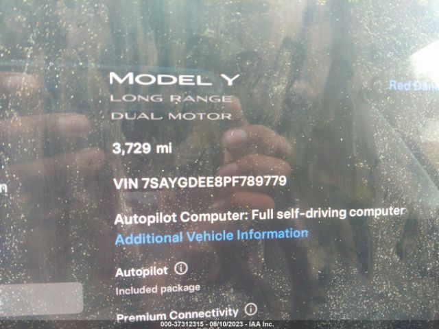 7SAYGDEE8PF789779 Tesla Model Y Long Range