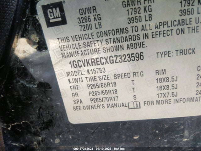 Chevrolet Silverado 1500 Lt 2016 1GCVKRECXGZ323596 Image 9
