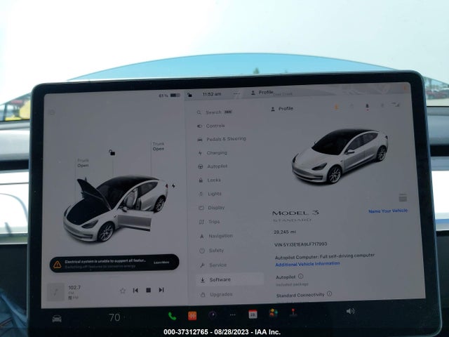 Tesla Model 3 Standard Range 2020 5YJ3E1EA9LF717993 Image 15