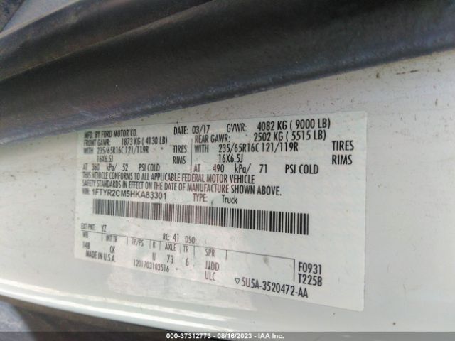 1FTYR2CM5HKA83301 Ford TRANSIT VAN