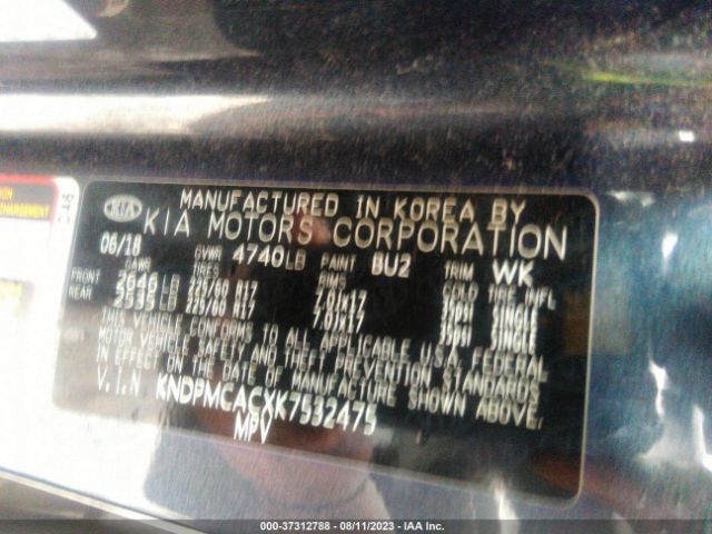 KNDPMCACXK7532475 KIA Sportage Lx