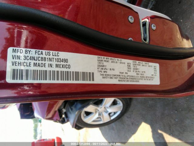 3C4NJCBB1NT103490 Jeep Compass Latitude